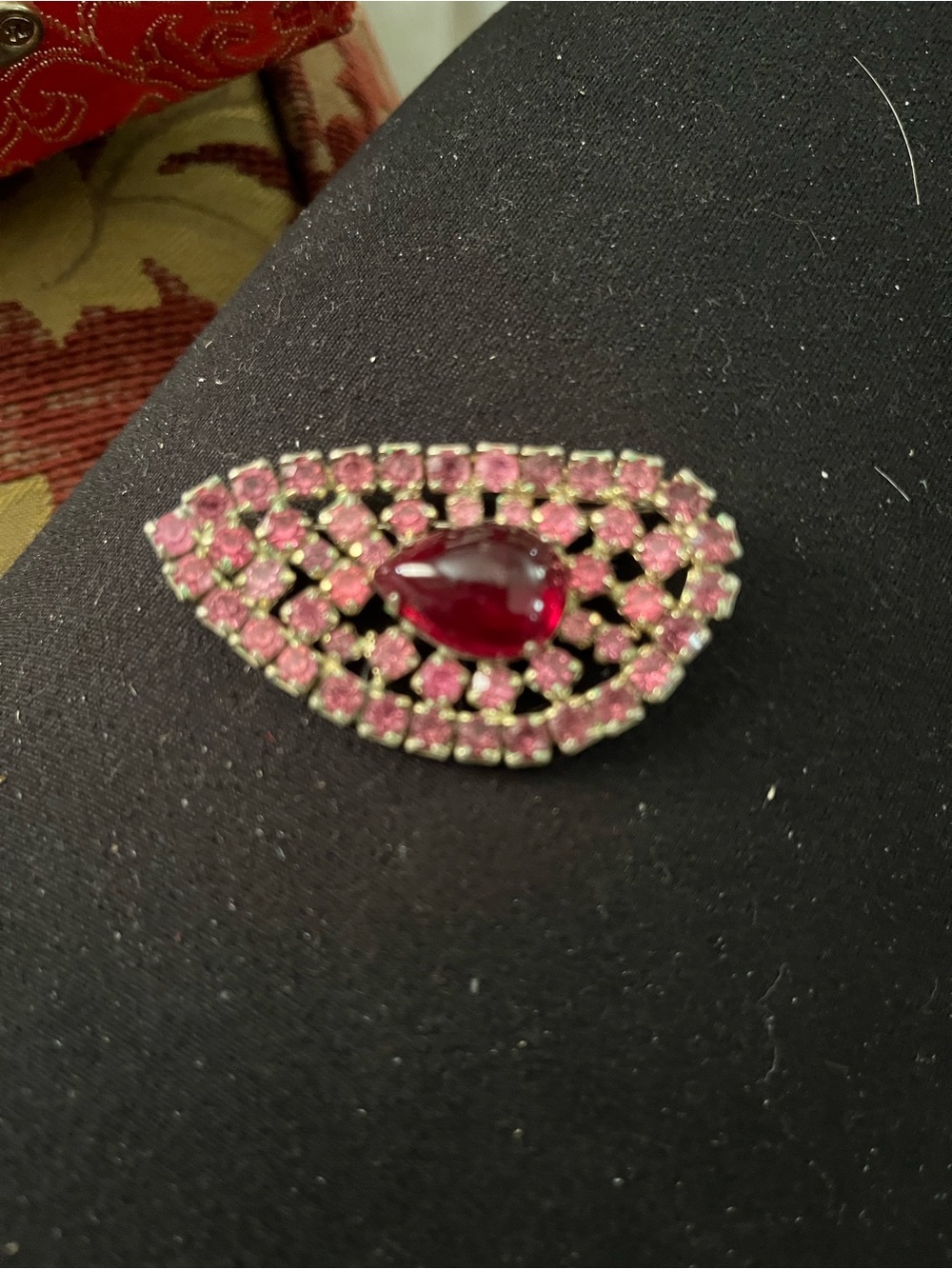 Pink Teardrop Crystal Brooch - Women's Jewelry